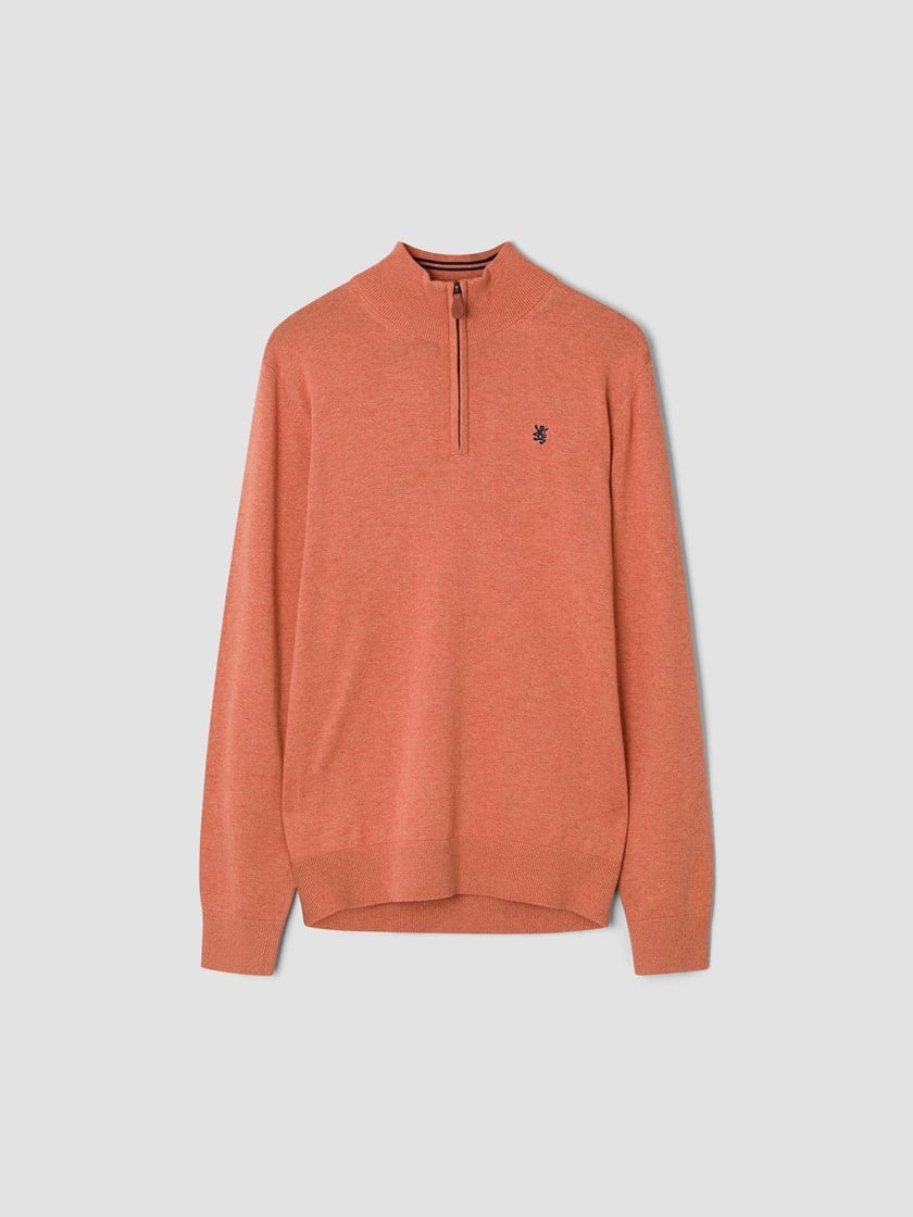 Georg zip genser Tawny Orange