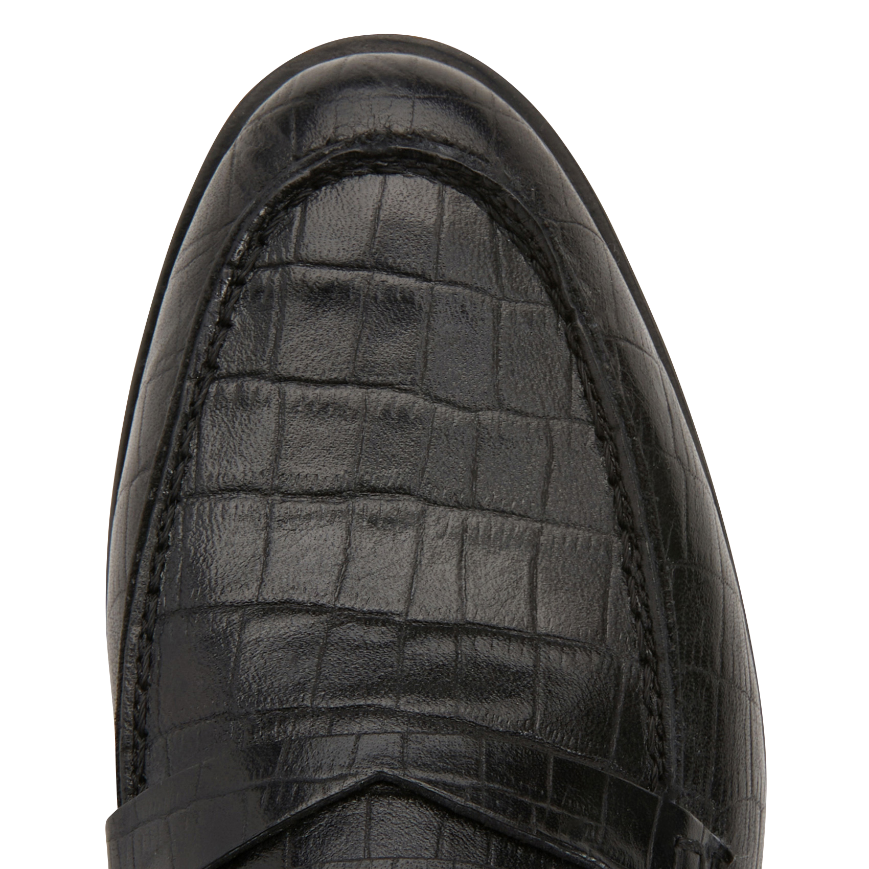 TIMON - Mocassins en cuir croco | Noir