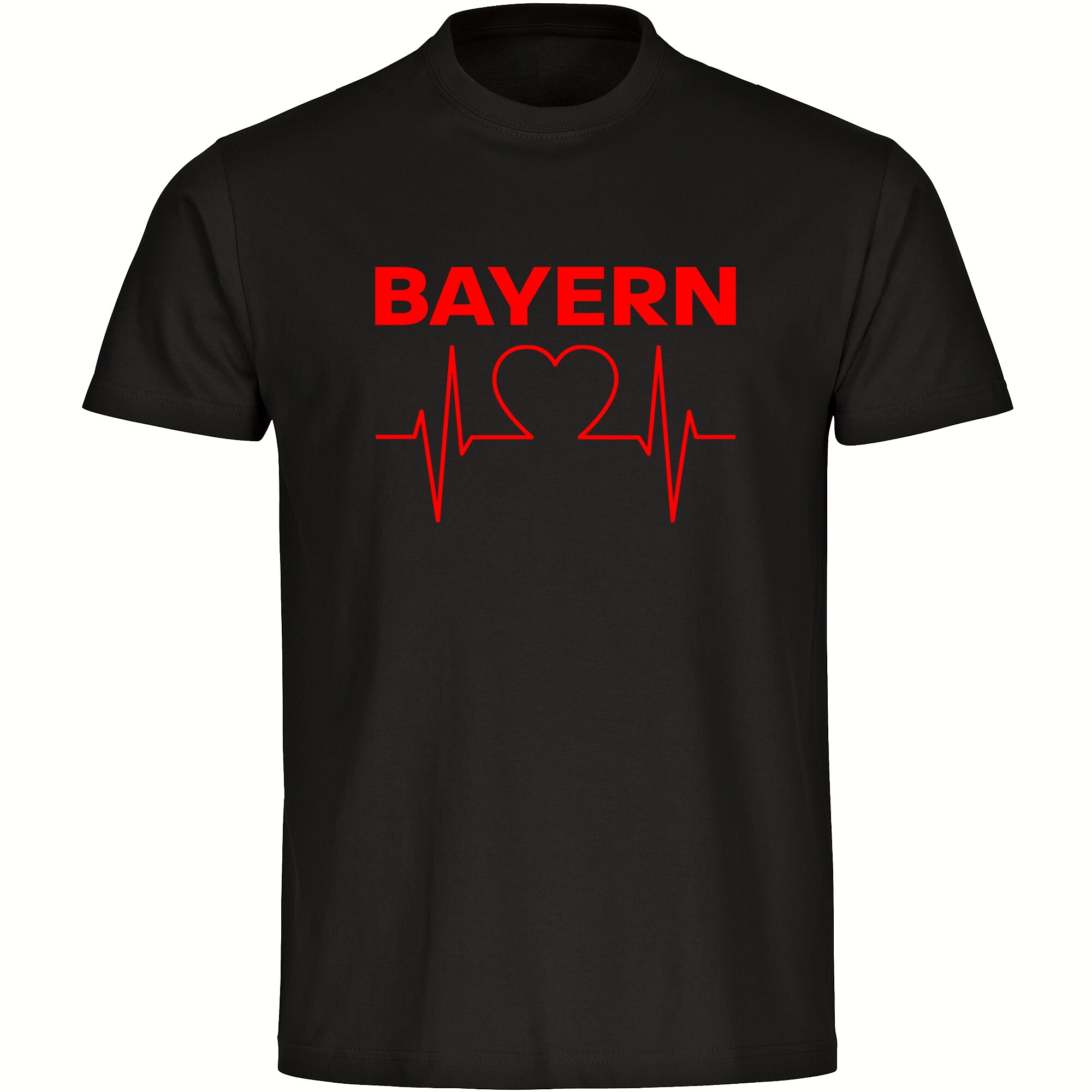 multifanshop® Kinder T-Shirt - Bayern - Herzschlag - Druck rot