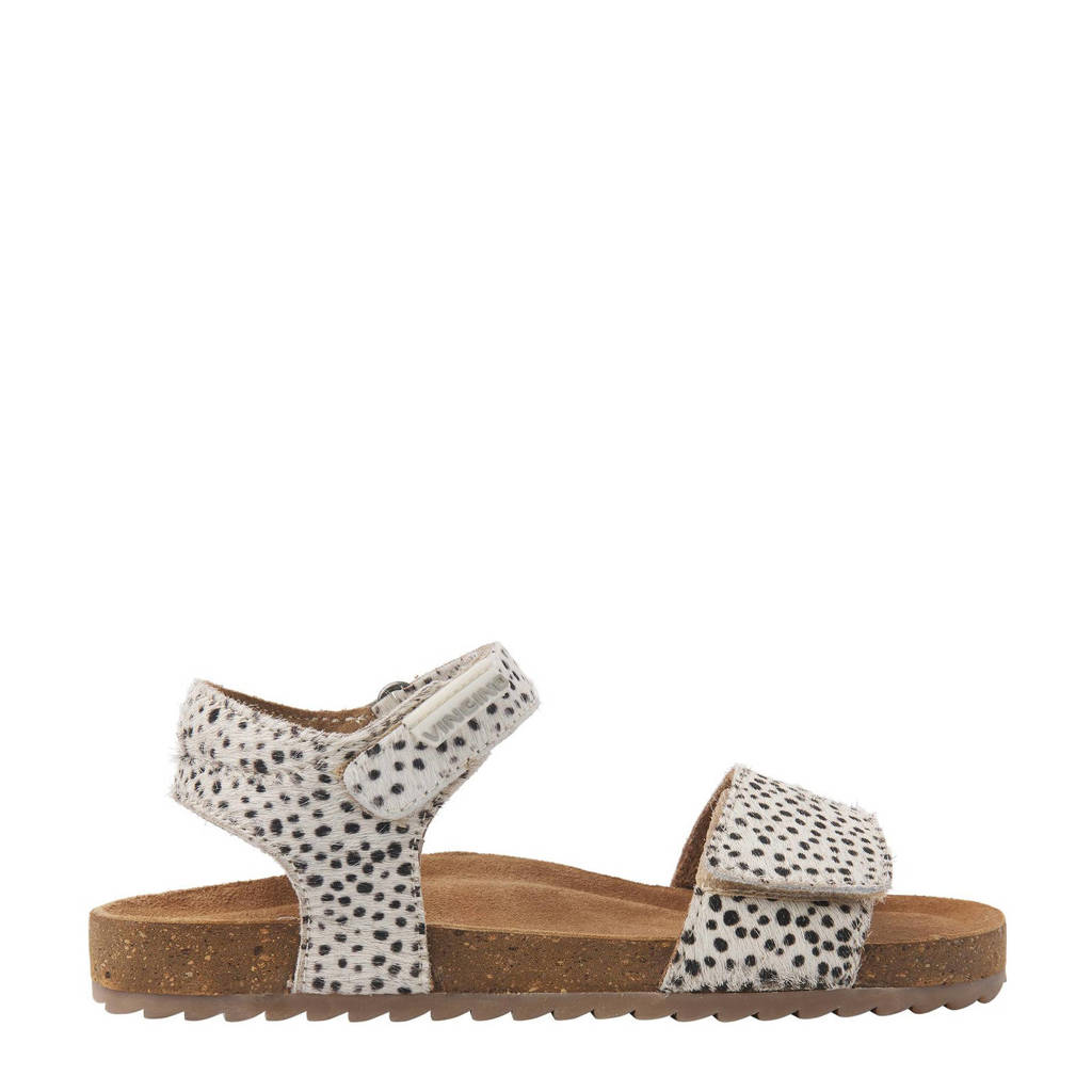 Vingino Tavileren sandalen met dierenprint wit/zwart