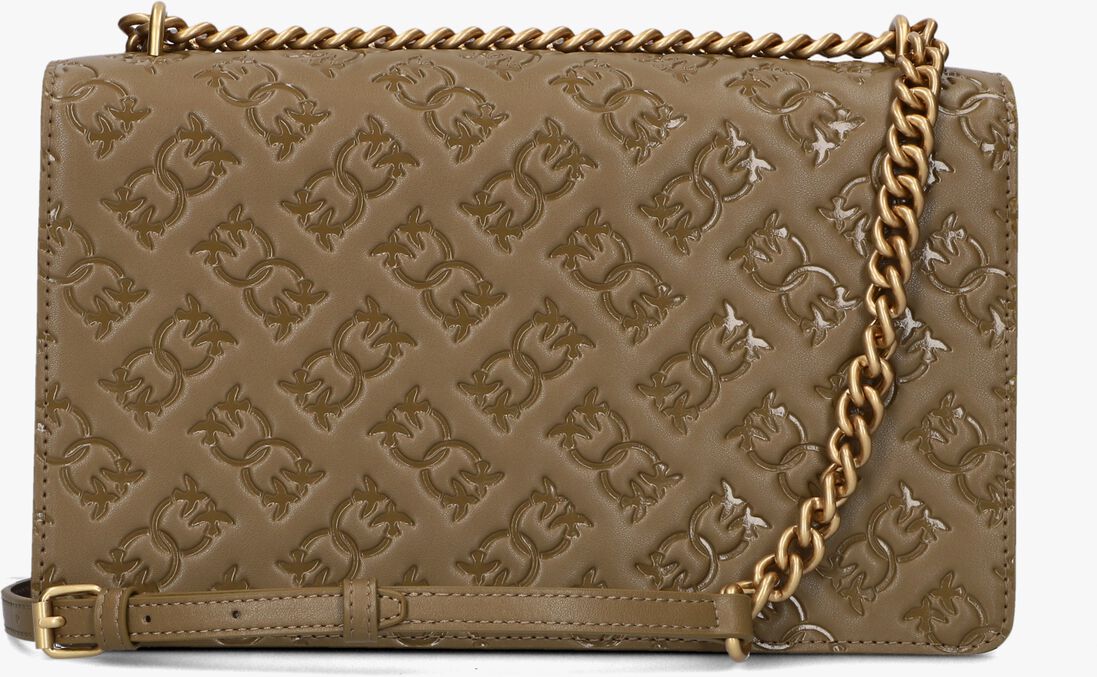 groene pinko schoudertas love one classic dc vitello