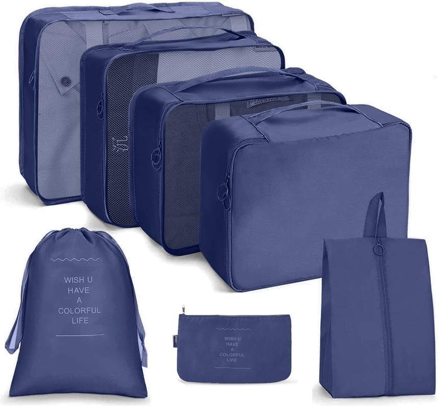 Evorest Bags - Set van 7: Reis-inpakkubus kledingorganizer (verschillende ontwerpen)