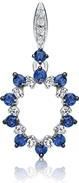 14 karaat gouden hanger Diamanten en Saffier