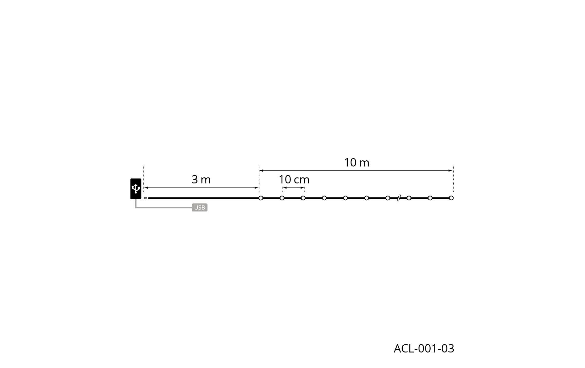 LED-Lichterkette Recharge String 10 m, 200 LED, GrünIn-/Outdoor Lichterkette