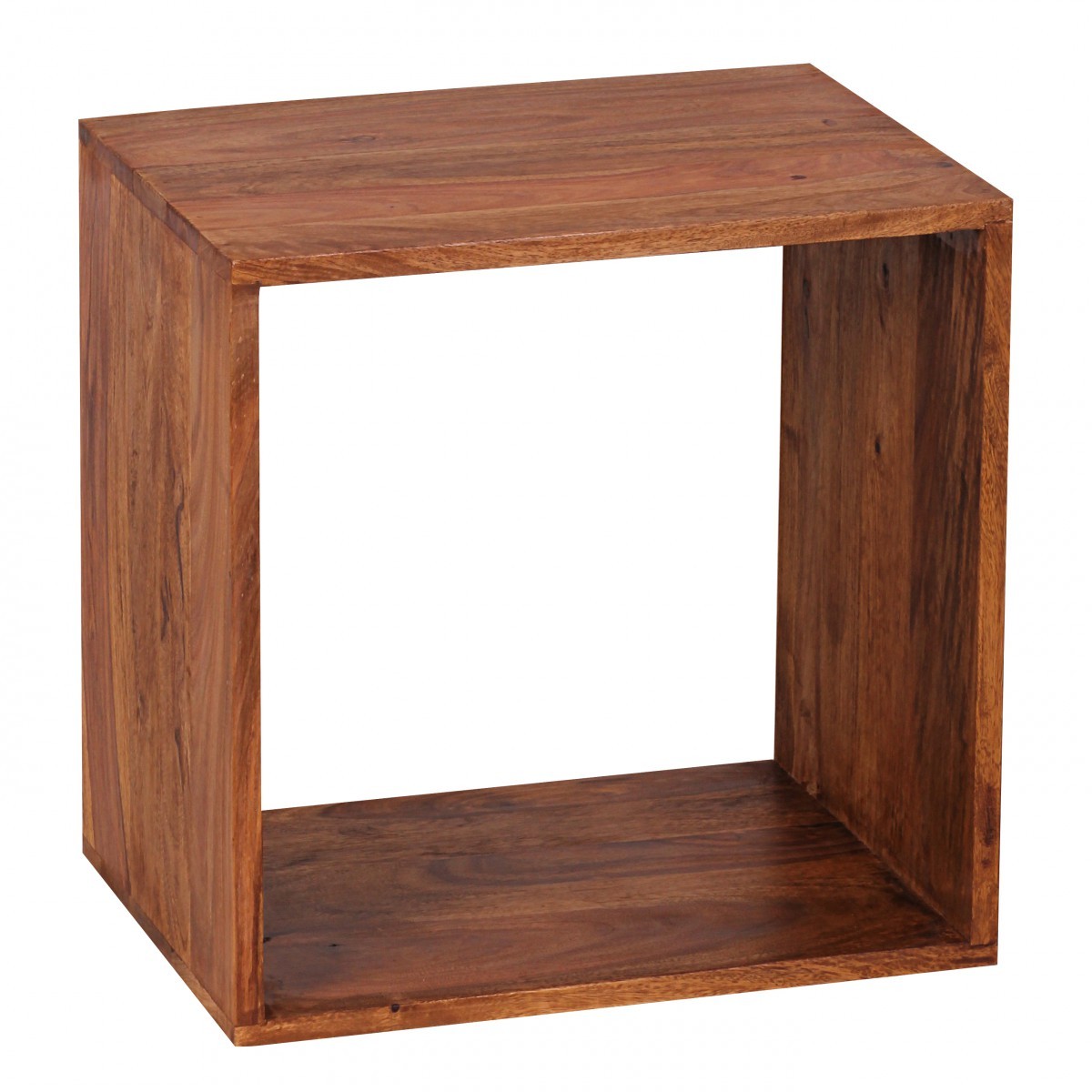 Beistelltisch - braun gebeizt - Sheesham massiv - 43 cm breit