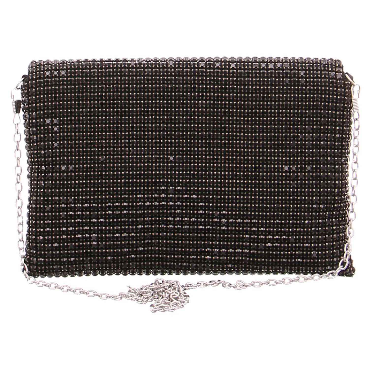 Clutch / Abendtasche Schwarz Synthetik