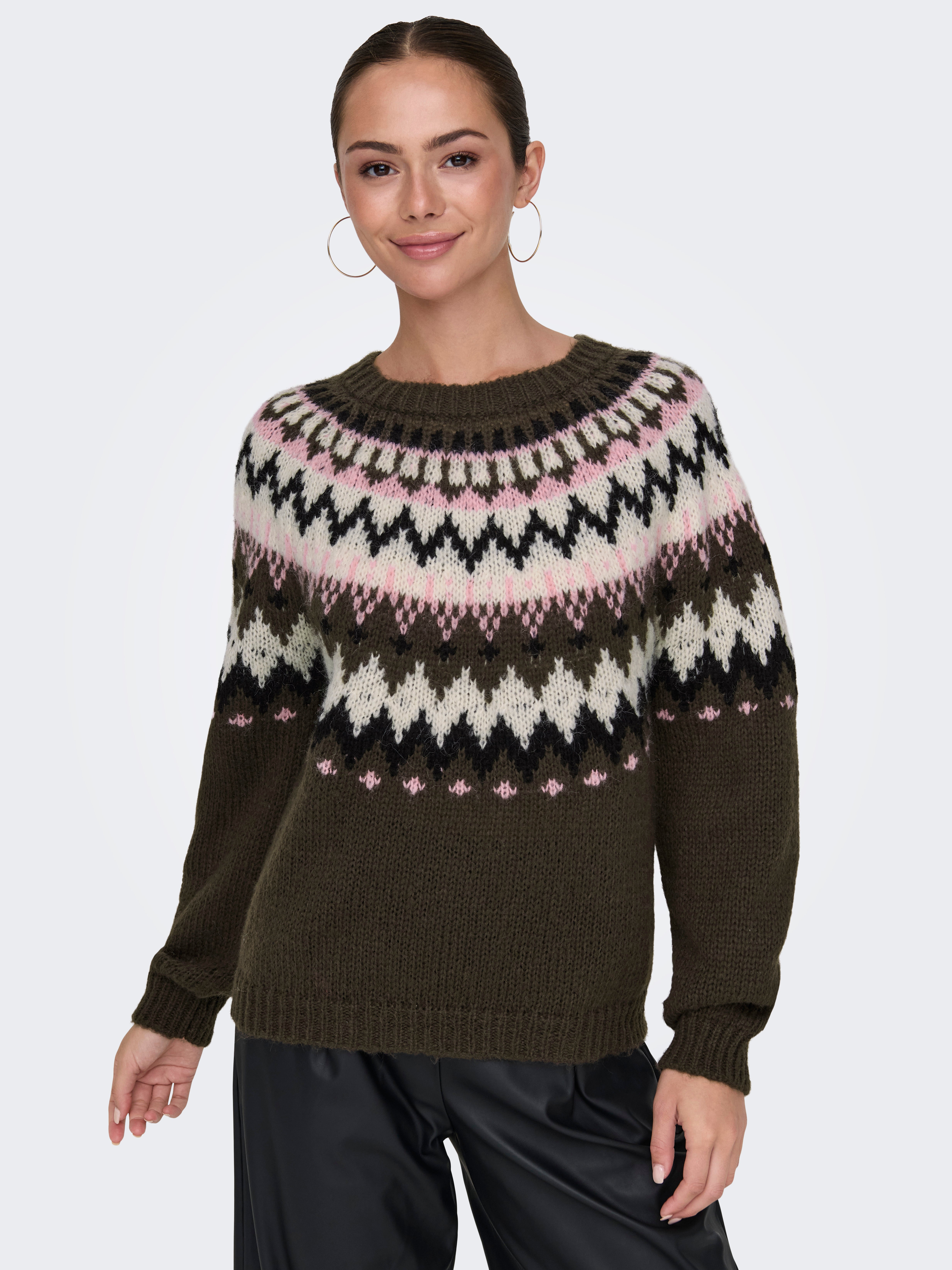 JDYKINSLEY Strickpullover Chocolate Brown