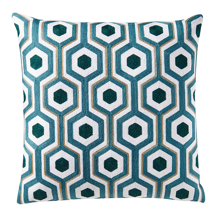 Coussin GoodHome Waupun 45 x 45 cm sarcelle