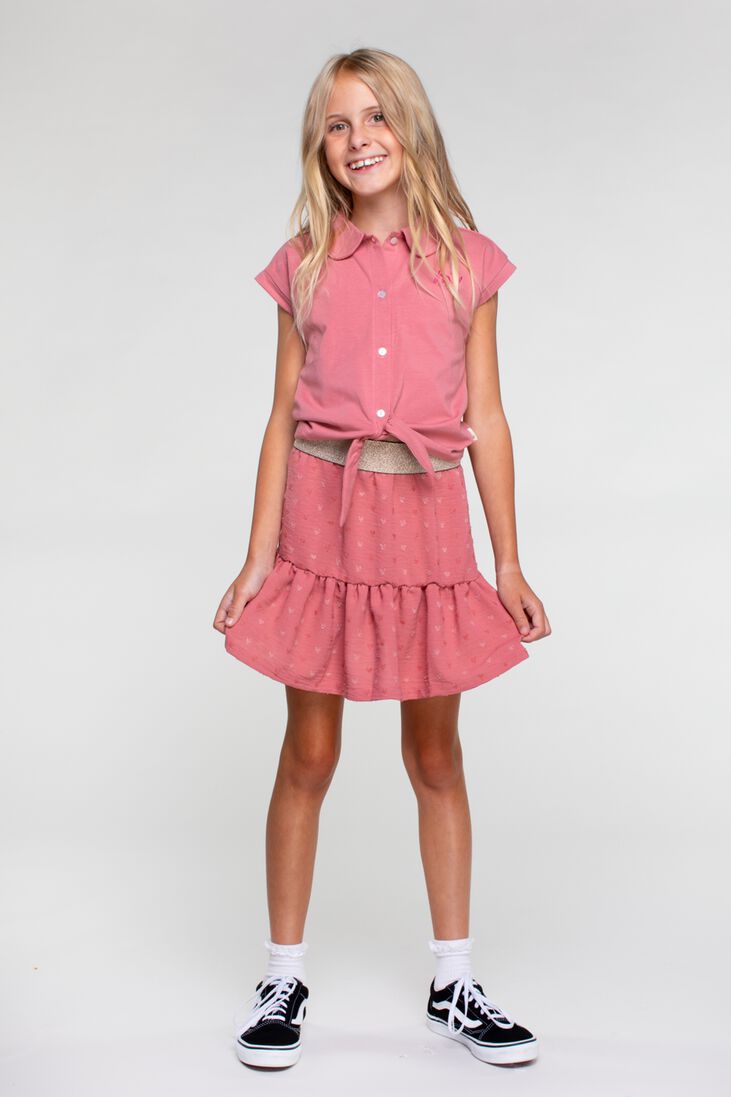 MOODSTREET roze moodstreet minirok girls skirt structure ruffle