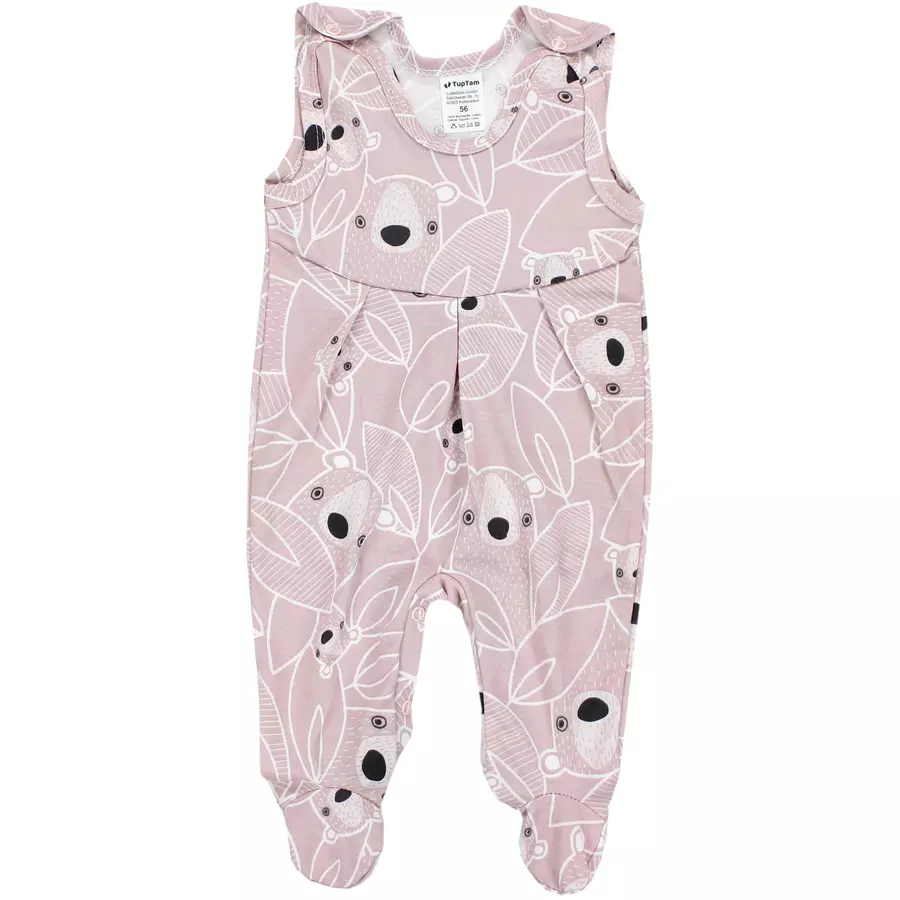 TupTam Baby Mädchen Strampler mit Fuß 3er Pack rosagrau