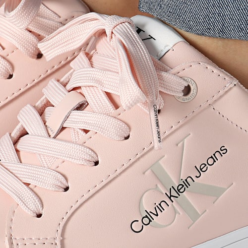Baskets Femme Bold Vulcan Flatform Low Lace Leather 1294 Peach Blush Eggshell