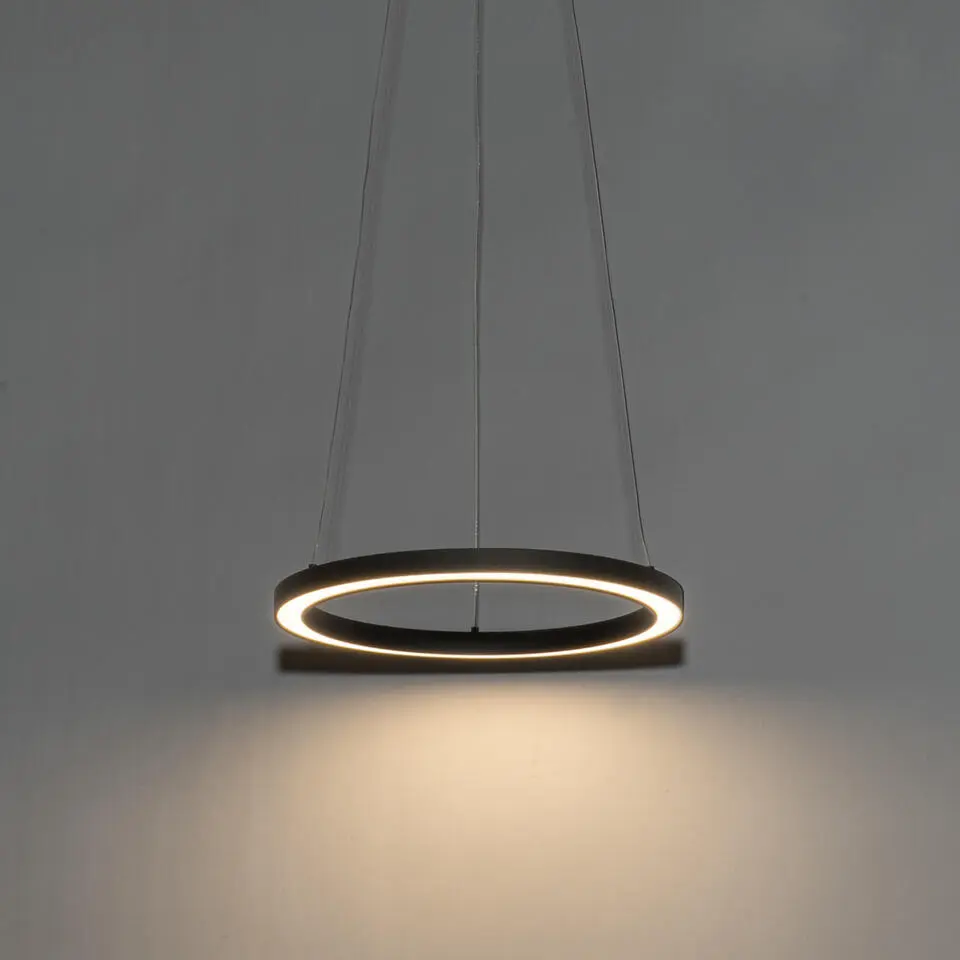 Qazqa professional hanglampen girello zwart geïntegreerde led