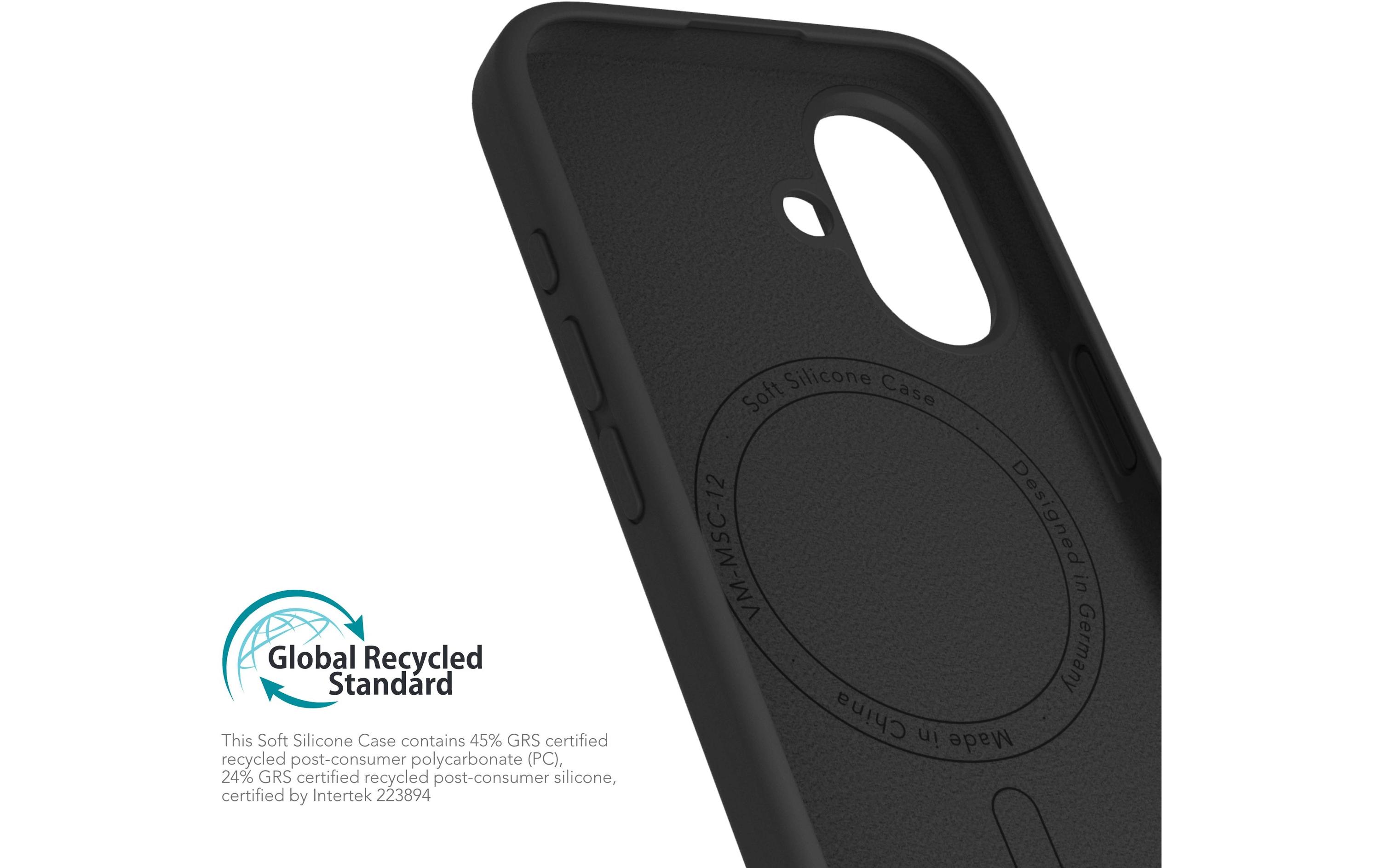 Back Cover Soft Silicone iPhone 16 Plus BlackSilicone Backcover für das Apple iPhone 16 Plus