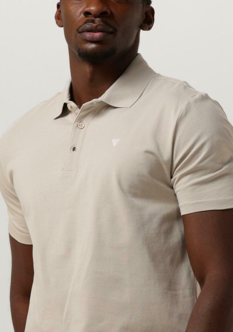 PURE PATH zand pure path polo shortsleeve polo with chest print