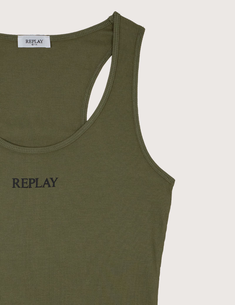 REPLAY TOP FEMME SLIM KAKI