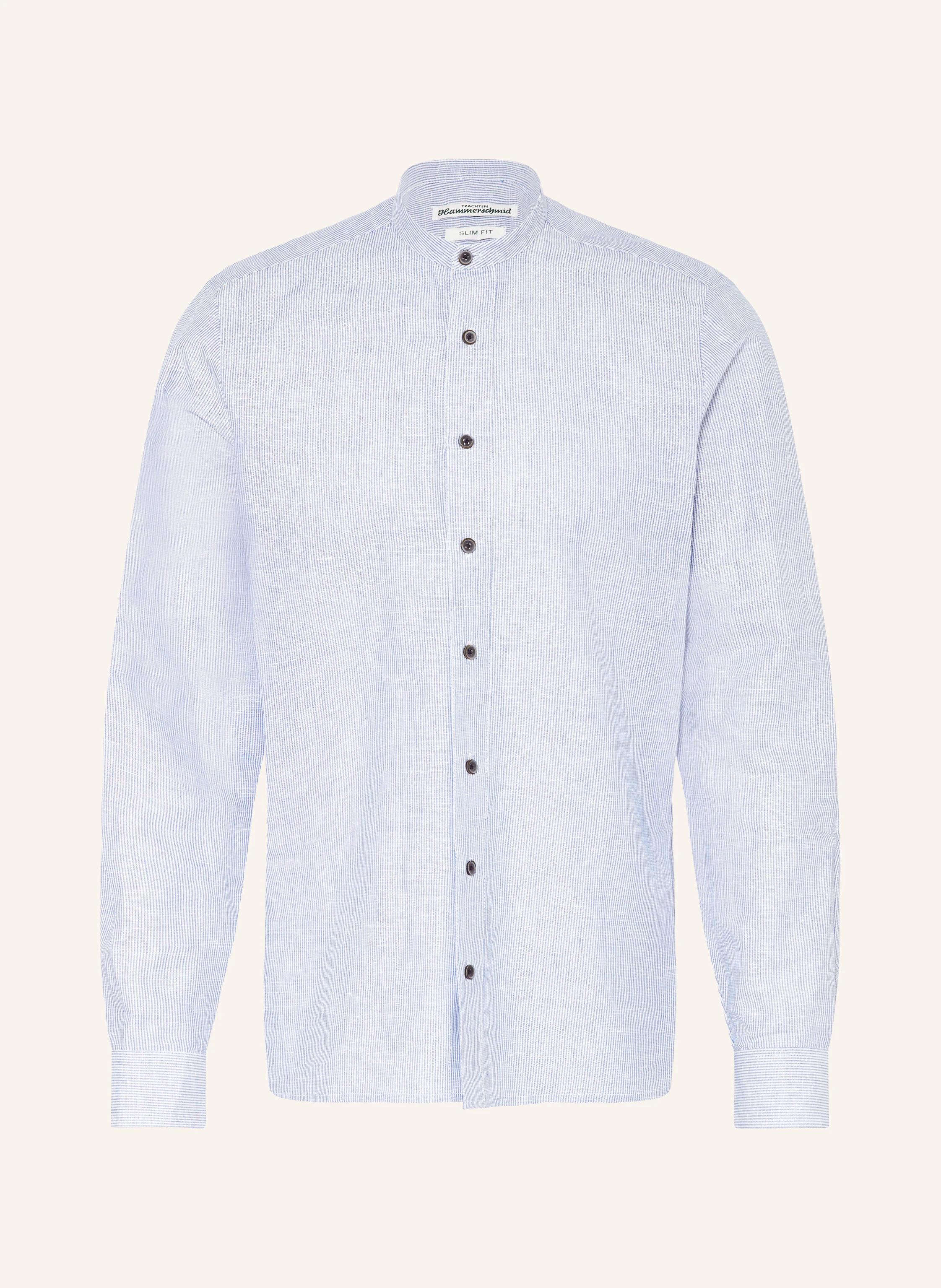 Hammerschmid Trachtenhemd Slim Fit mit Stehkragen und Leinen