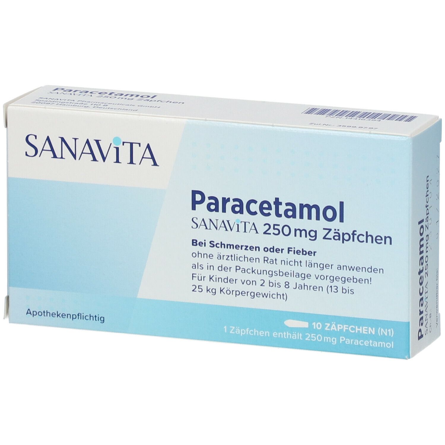 Sanavita Paracetamol 250 mg Zäpfchen