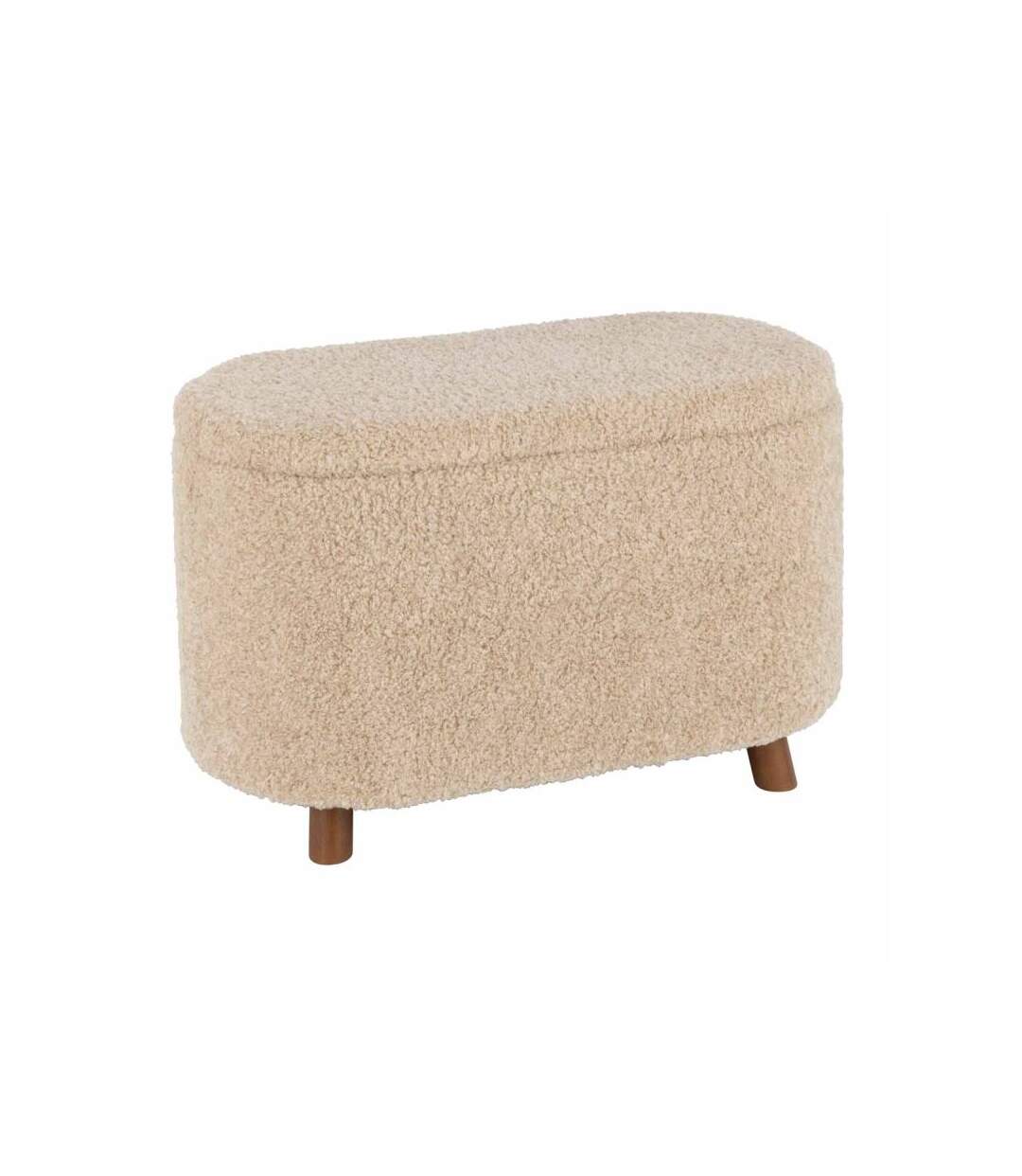 Paris Prix - Pouf & Coffre De Rangement teddy 80cm Beige