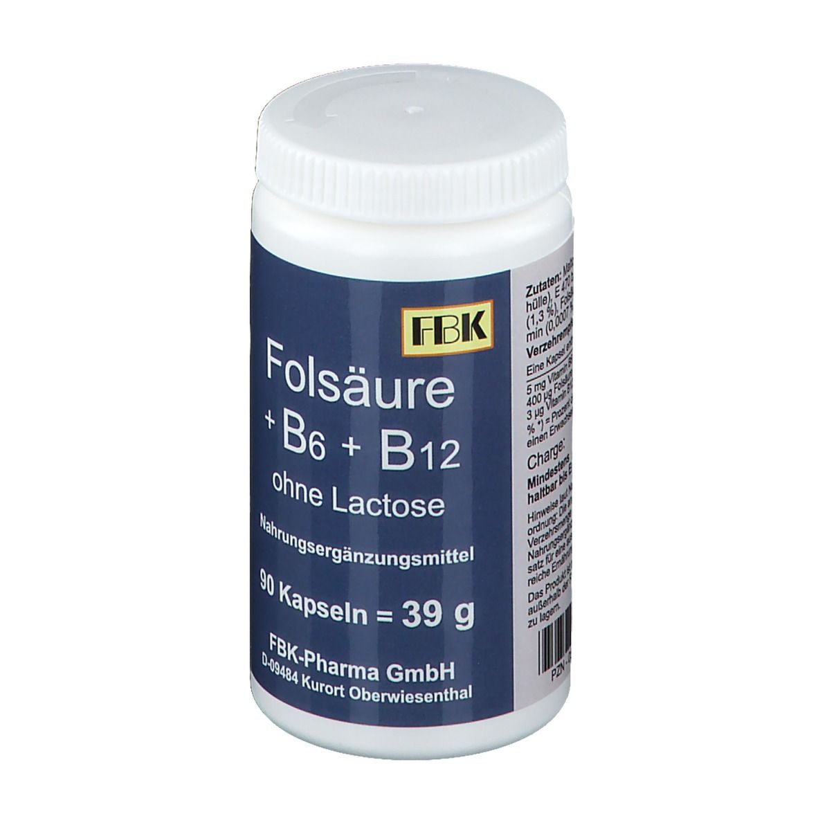 Folsäure + Vitamin B6 + Vitamin B12 ohne Lactose