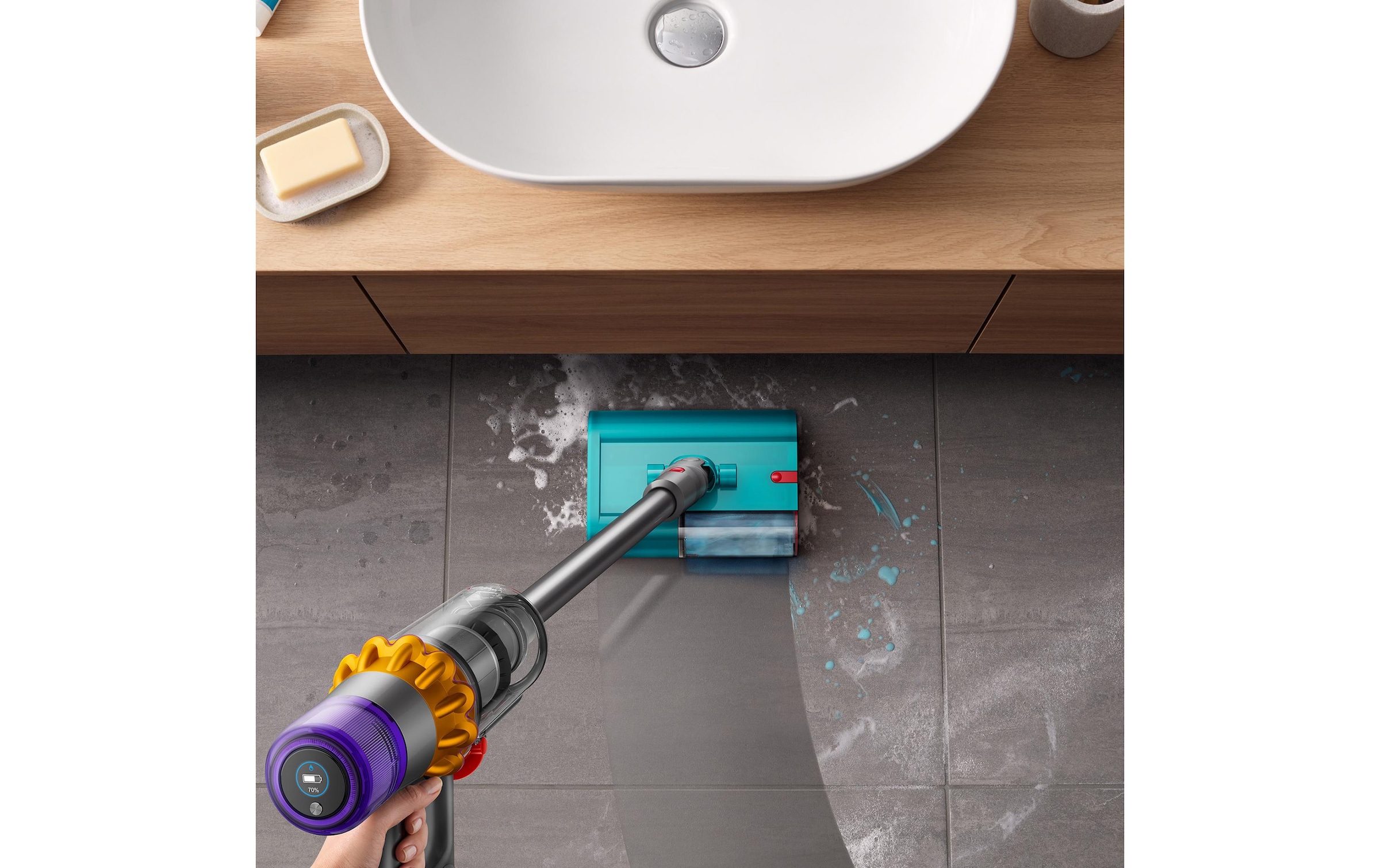 DYSON Nass-Trocken-Akkusauger »V15s Detect Submarine™ (Gelb/Nickel)«