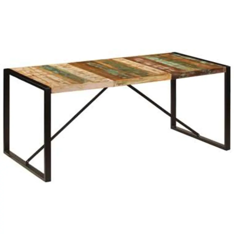 vidaXL - Eettafel - Multikleur - Hout - 180 x 90 x 75 cm
