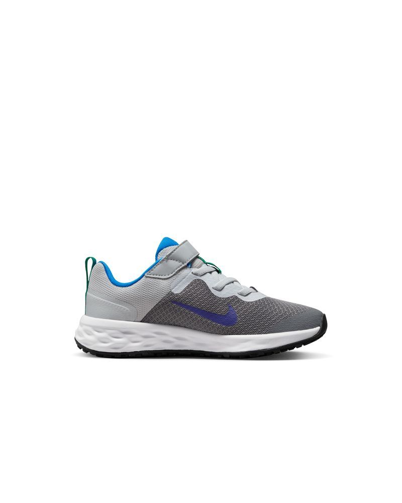 Chaussures Nike Revolution 6 Gris & Bleu Royal pour enfant