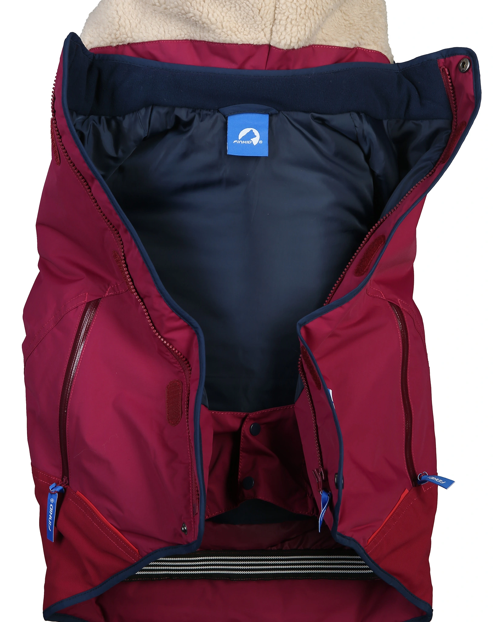 Winterparka TALVINEN HUSKY in beet red/navy
