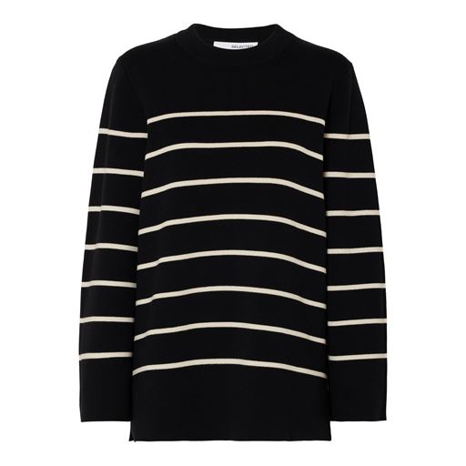 Selected Femme Liva Striktrøje, Sort, L