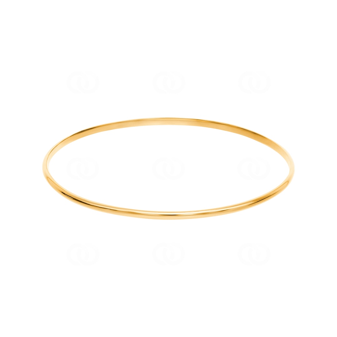 Armreif rund 750/18 K Gelbgold massiv bombiert