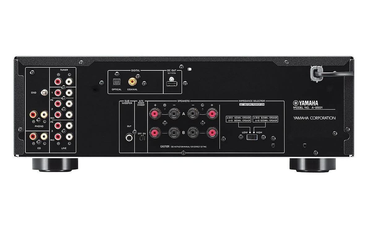 Stereo-Verstärker A-S501 Schwarz<br>Leistungsfähiger Vollverstärker mit Subwooferanschluss