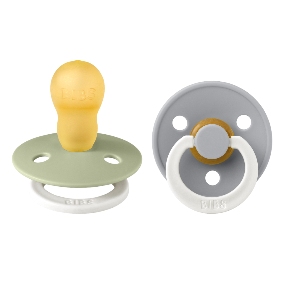 BIBS - Pacifier Colour 2 PAK - Blush /Vanilla GLOW & Sage/Cloud GLOW - Str 3