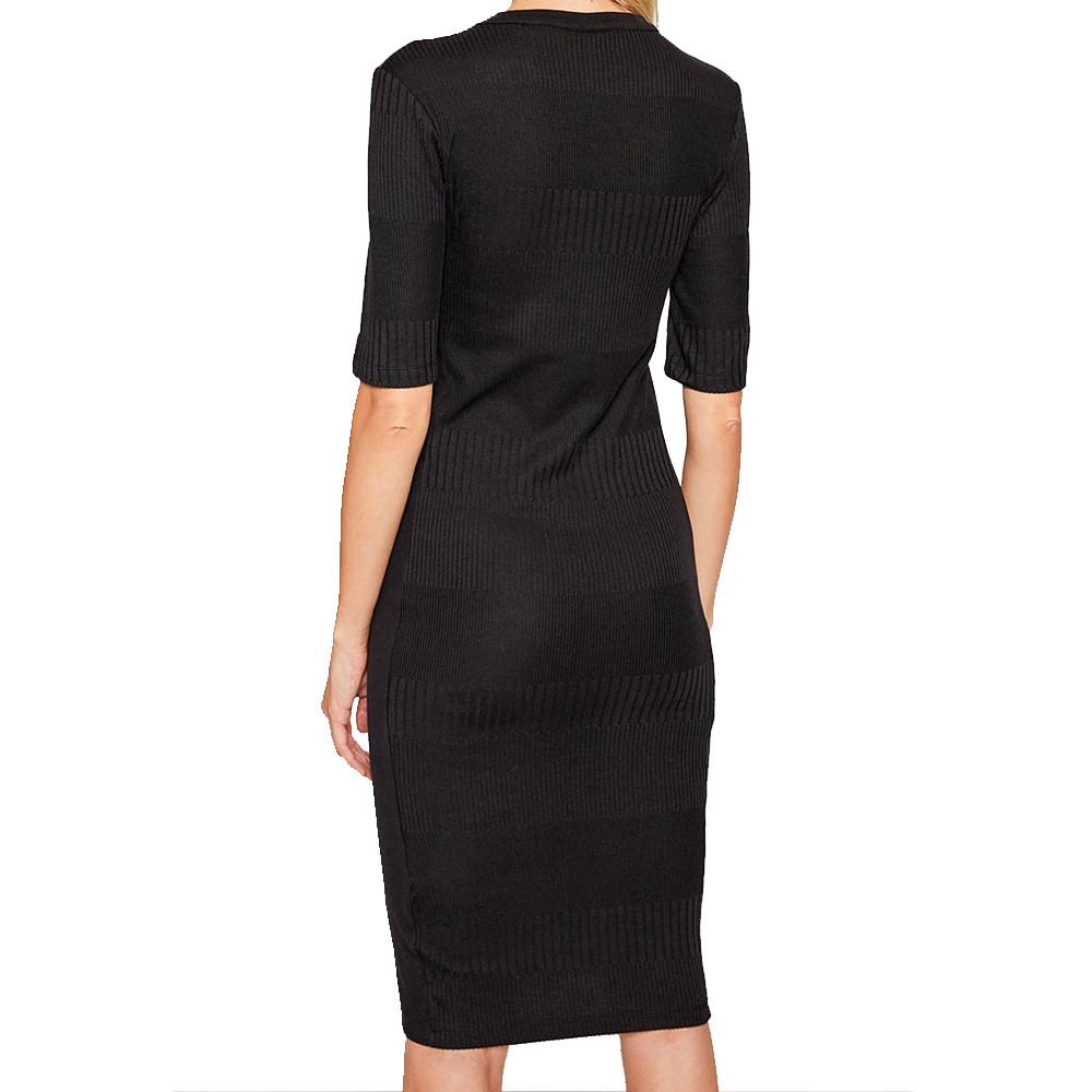 Superdry Robe en tricot noir femme Superdry NYC Multi Rib