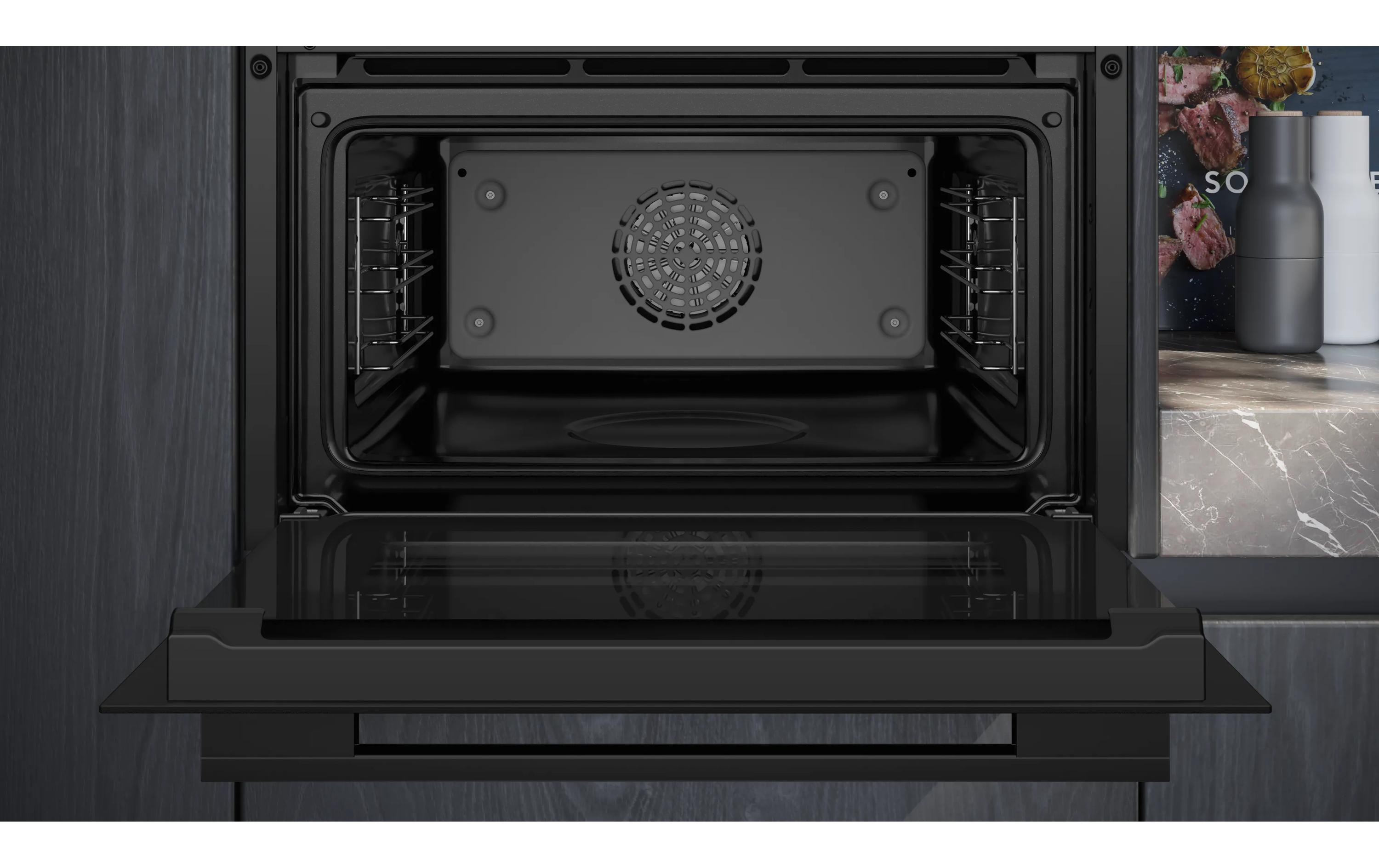 Einbaubackofen CB734G1B1 Schwarz A+<br>Kompaktbackofen