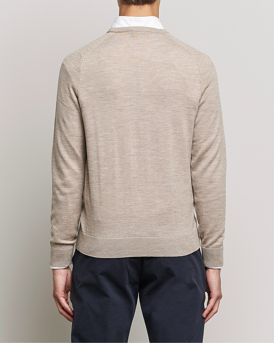 Morris Merino O-Neck Khaki Melange