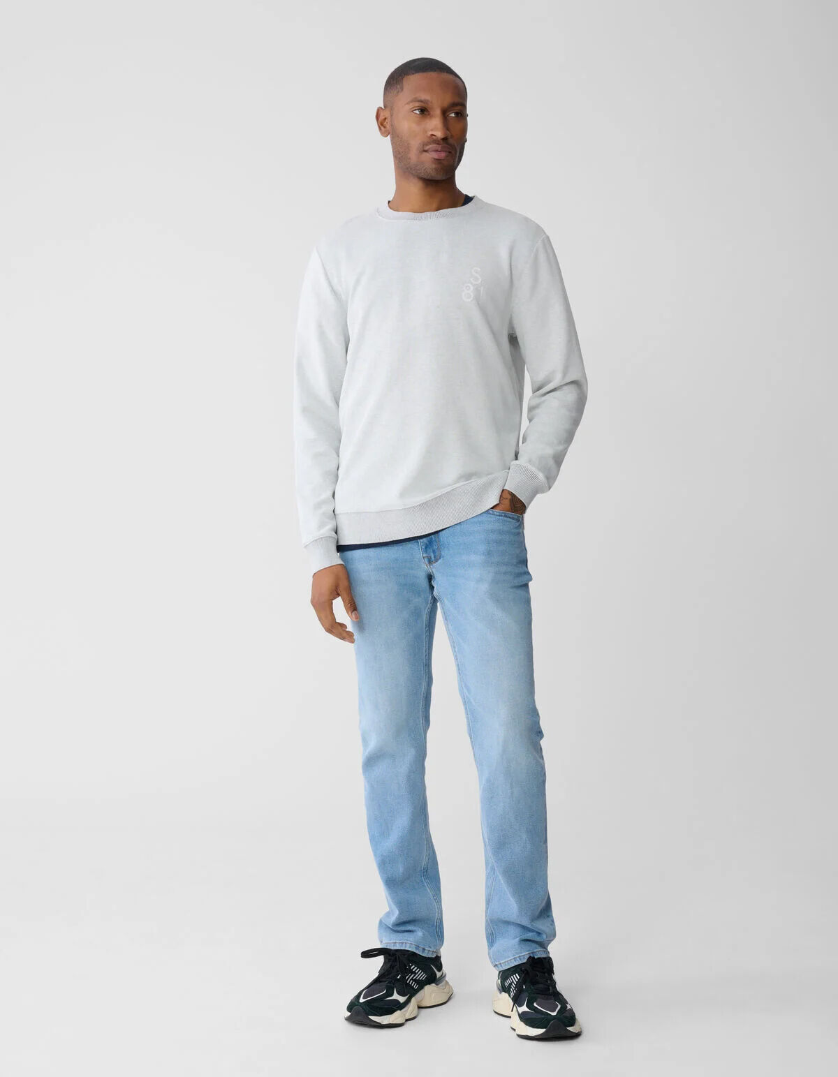 Slim Straight Fit Jeans Lichtblauw L32