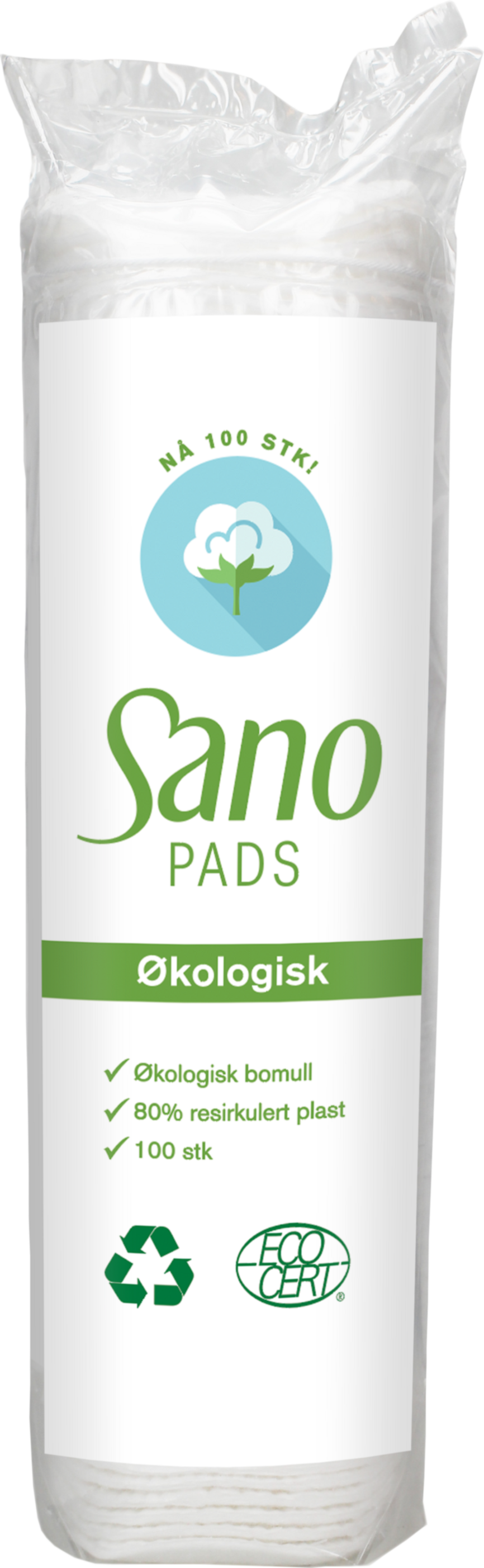 Sano bomullspads 100 stk