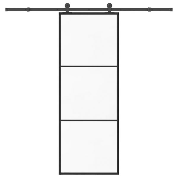 vidaXL Porta Deslizante com Conjunto Ferragens 76x205cm Vidro Esg/alumínio - 3744113378