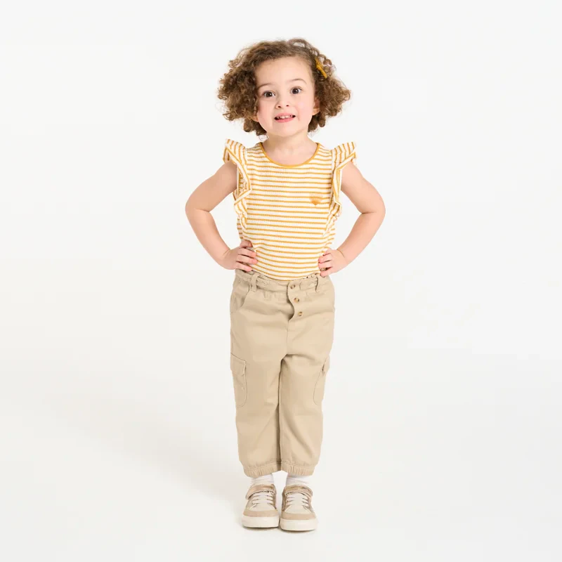 Pantalon battle beige bébé fille Beige
