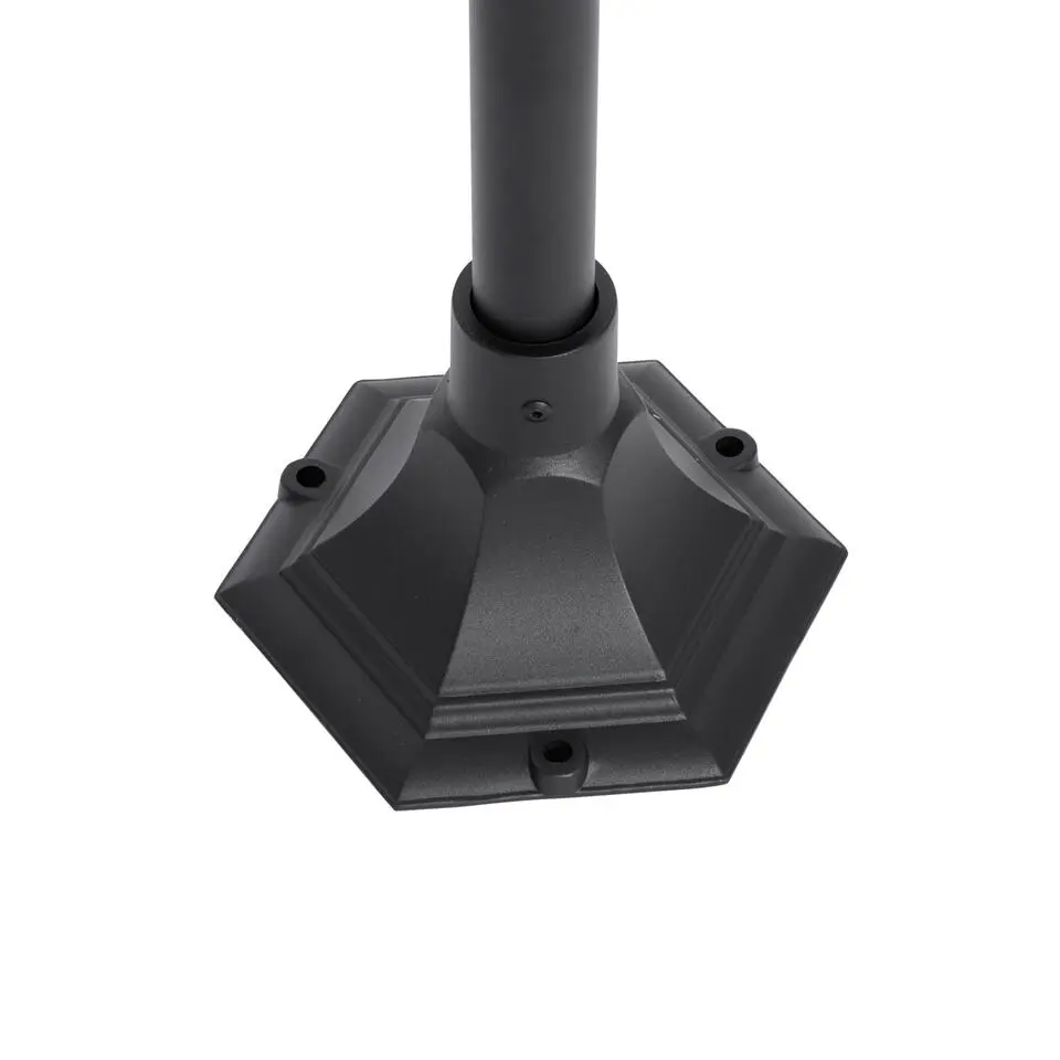 Qazqa staande buitenlampen berta zwart e27