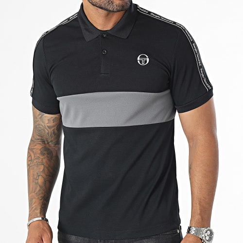 Polo Manches Courtes A Bandes 40293 Noir