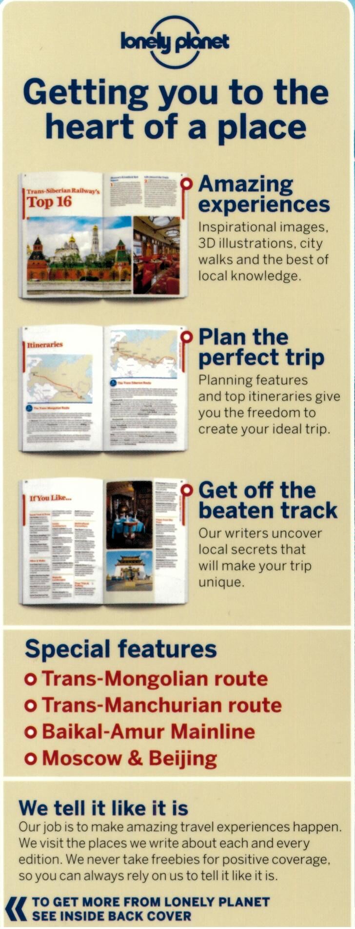 LONELY PLANET - TRANS SIBERIAN RAILWAY LONELY PLANET EN ANGLAIS