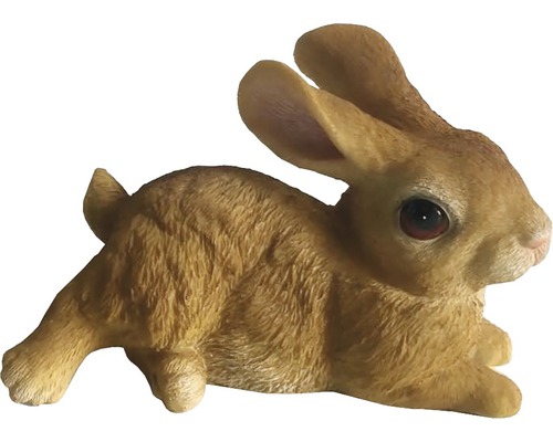Decoratief beeldje Lafiora konijn liggend 10,2 cm bruin