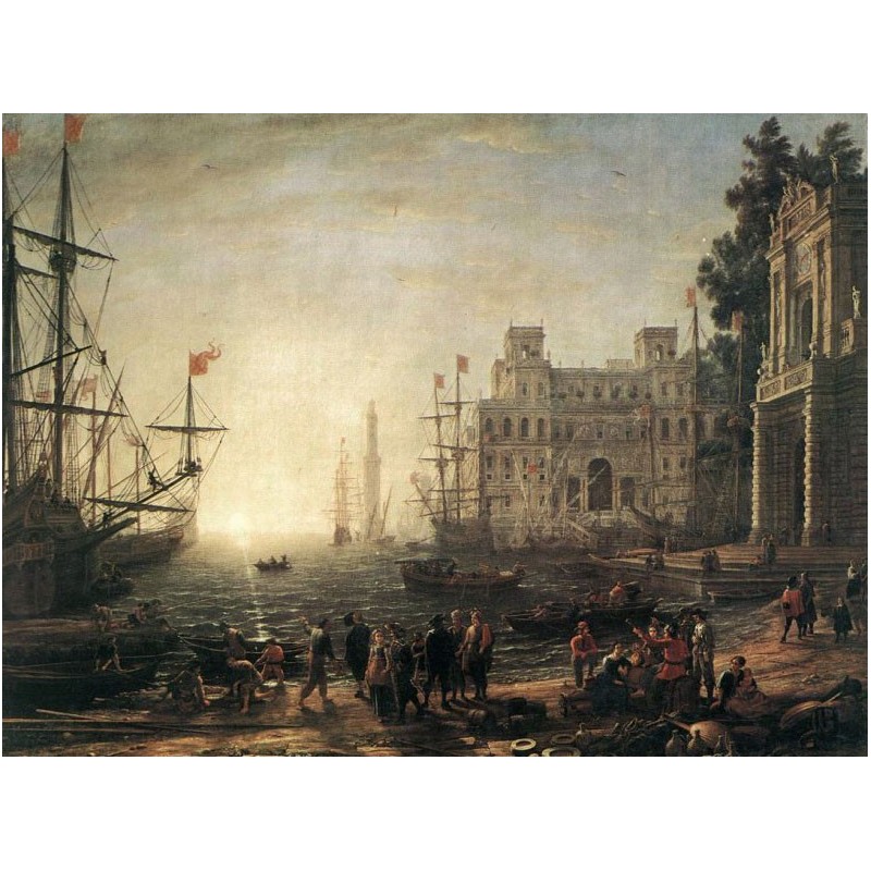 Puzzle 2000 pièces - Lorrain - Porto con vila Medici