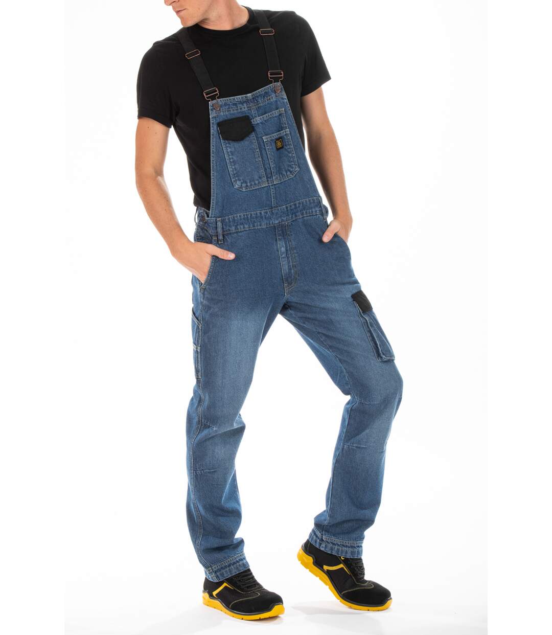 Salopette de travail en jeans JIMMY BLEU