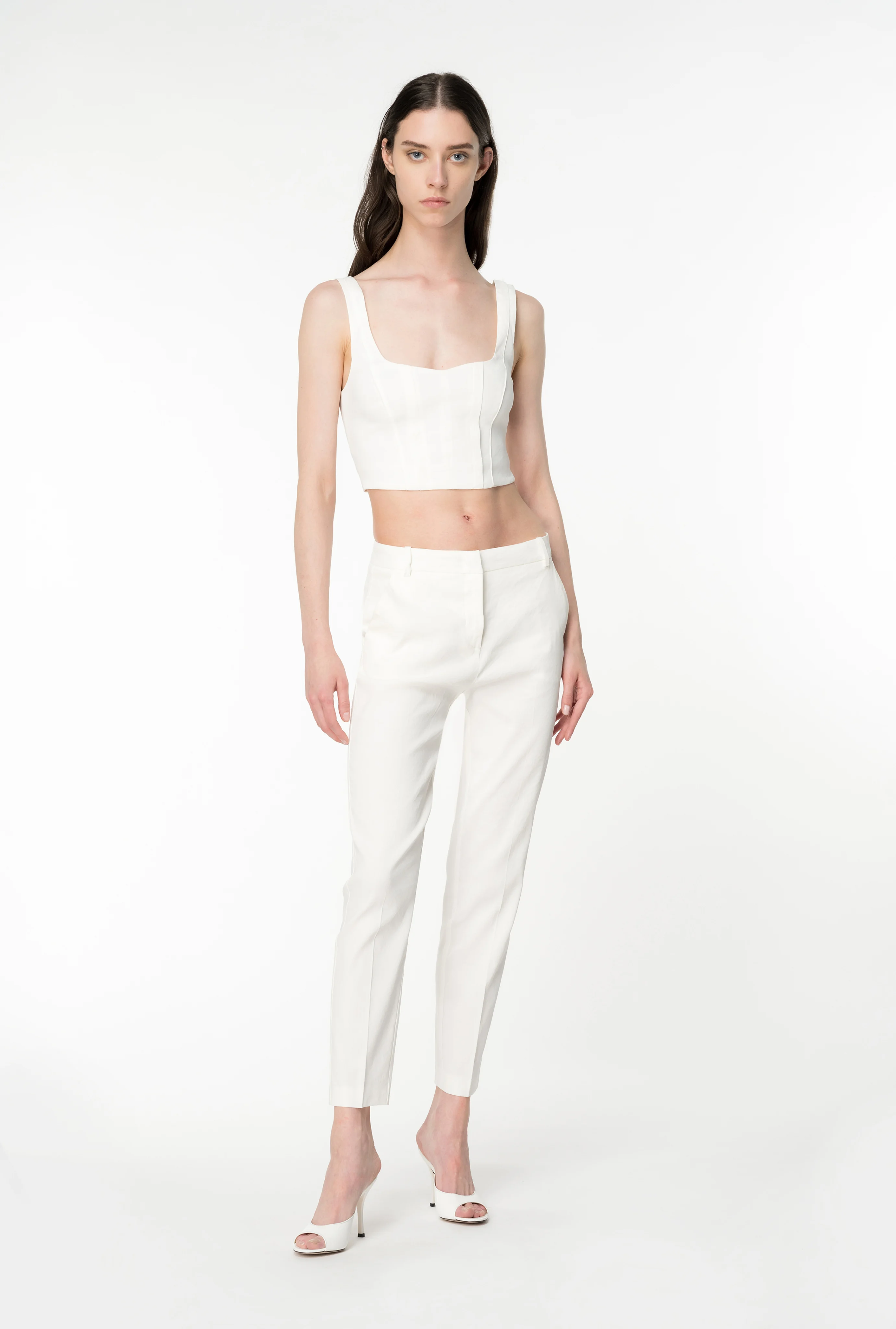 Pantalon cigarette | Blanc