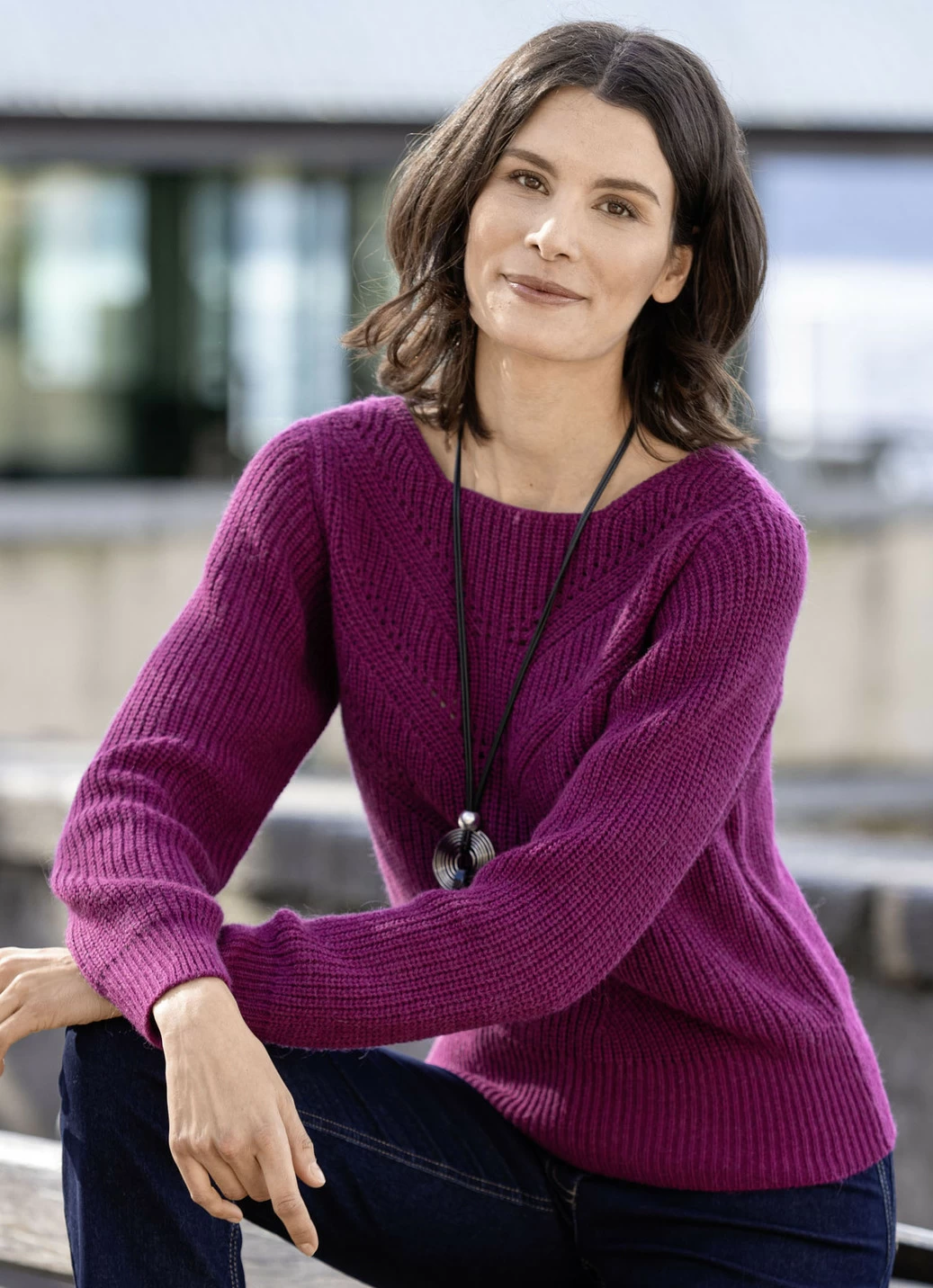 Pullover in Perlfang