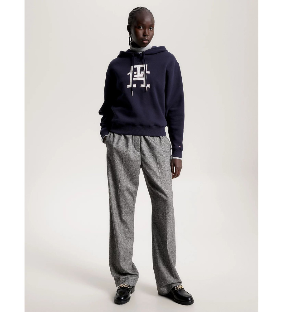 Moletom com capuz Tommy Hilfiger Modern com logotipo azul-marinho