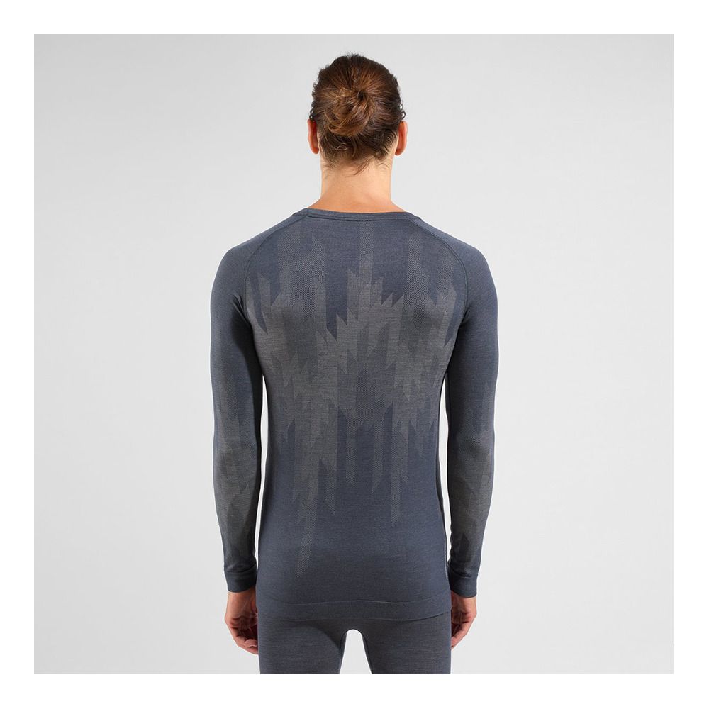 Odlo KINSHIP PERFORMANCE WOOL WARM 200 - Sous-couche Homme india ink melange