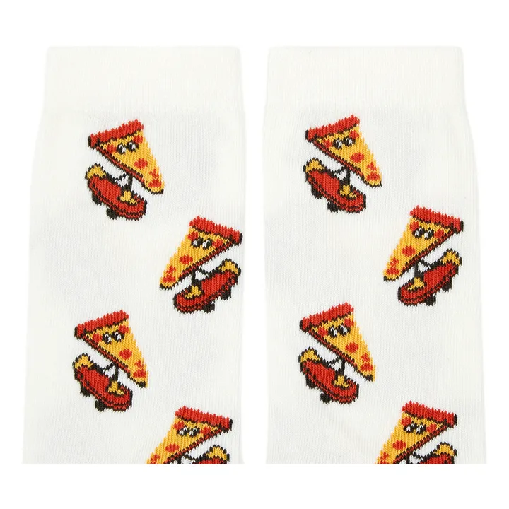 Hundred Pieces Chaussettes Pizza | Blanc