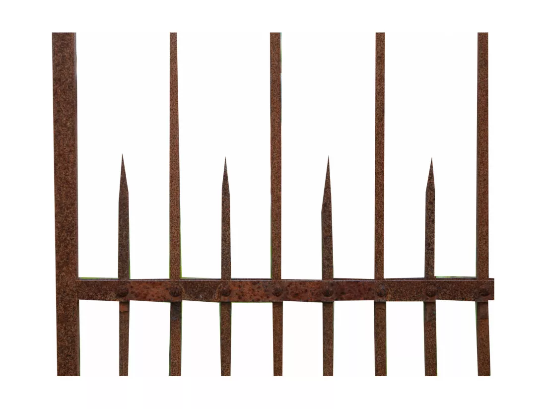 BISCOTTINI Portail - Fer Forgé Finition Antique - Clôture en Fer - Portail en Métal - Porte Décorative - Portail d'Entrée - 402x10x288cm - Une Pièce